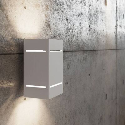 Witte up down wandlamp Janien, aluminium