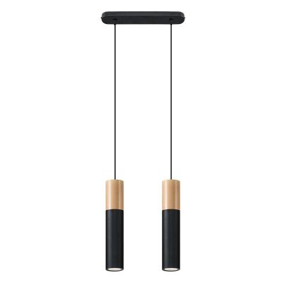 Zwarte hanglamp Francesca, aluminium, 2L