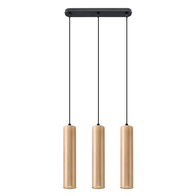 Houten hanglamp Francina, 3L