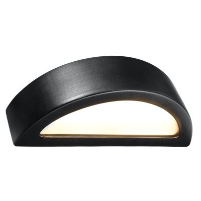 Moderne up down wandlamp Fadila, zwart, keramiek