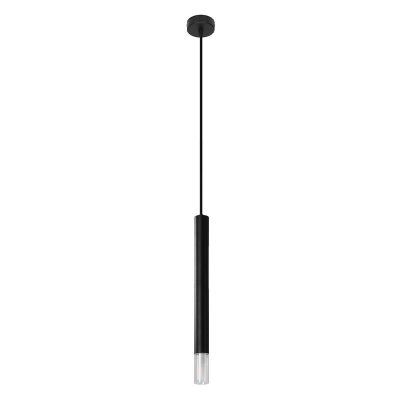 Moderne hanglamp Ishani, zwart, staal