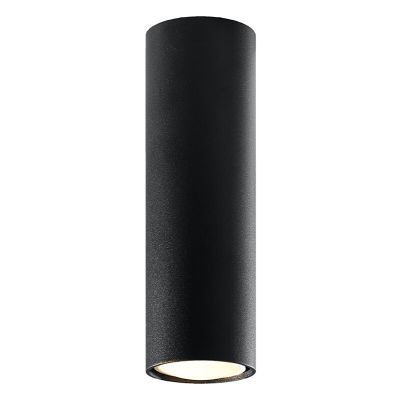 Zwarte opbouwspot Harley, aluminium, 20 cm