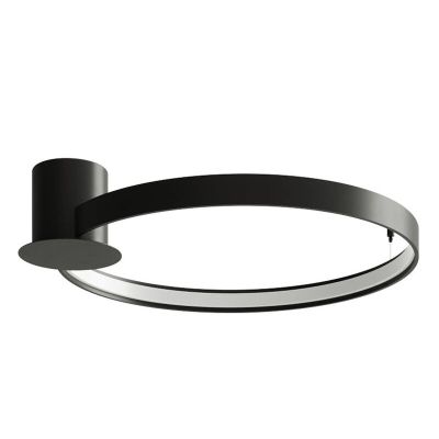 Moderne plafonnière Ringo, zwart, aluminium, 30w, 3000K