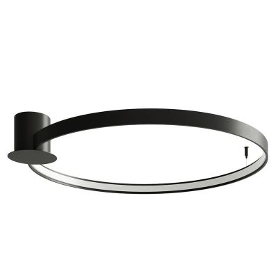Moderne plafonnière Ringo, zwart, aluminium, 50w, 3000K