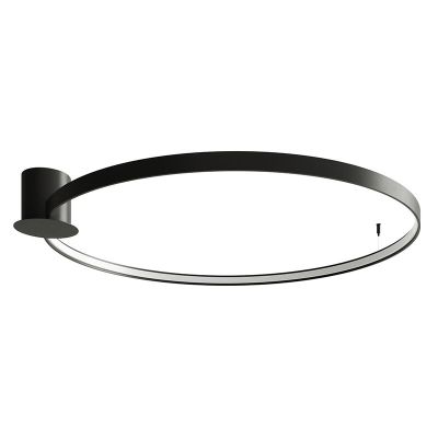 Moderne plafonnière Ringo, zwart, aluminium, 70w, 3000K