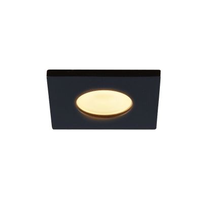 Vierkante zwarte Verandaverlichting Dico, IP65, dimbaar