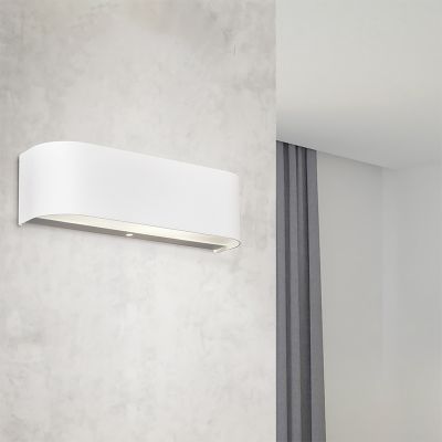 Witte up down wandlamp glas, Tomaso, 3,1W, 3000K LED