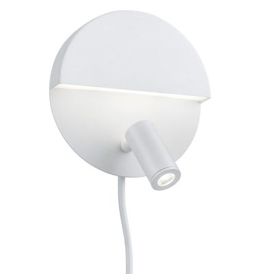 Witte wandlamp design, Solo, 6W, 3000K LED, met schakelaar