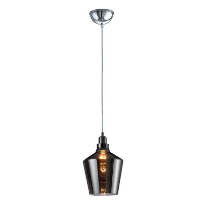 Mika hanglamp, glas - Rookglas, Zilver