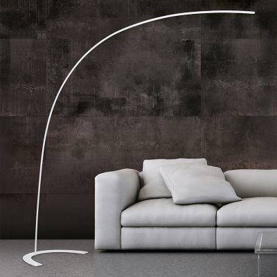 Witte booglamp modern, Libro, 18W, 3000K LED, met schakelaar
