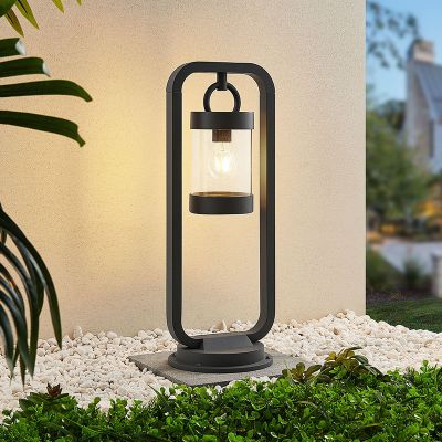 Antraciet buitenlamp met schemersensor Sambesi, Modern