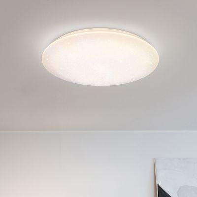 Witte plafonnière kunststof, Yafu, 80W, warm tot koud wit verstelbare LED, met afstandsbediening
