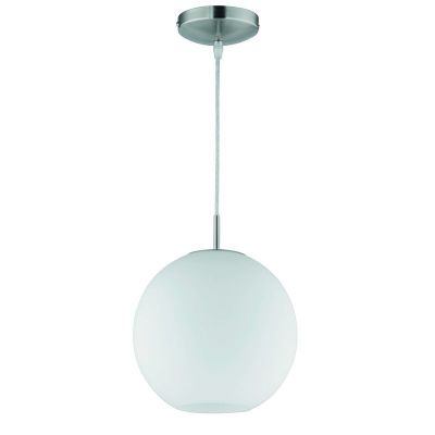Riley hanglamp, kleinste versie, mat messing en wit