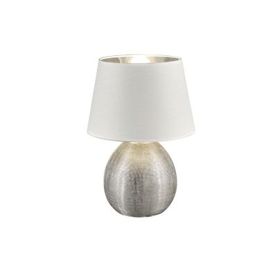 Keramische tafellamp zilver, Yet, met schakelaar