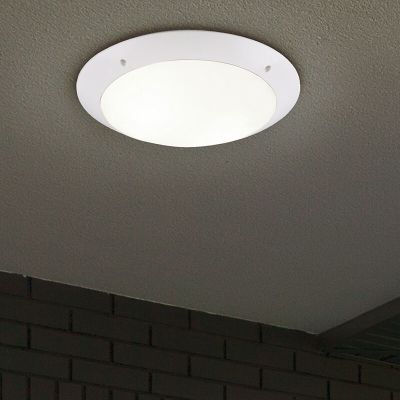 Witte plafondlamp Gandrup, Kunststof