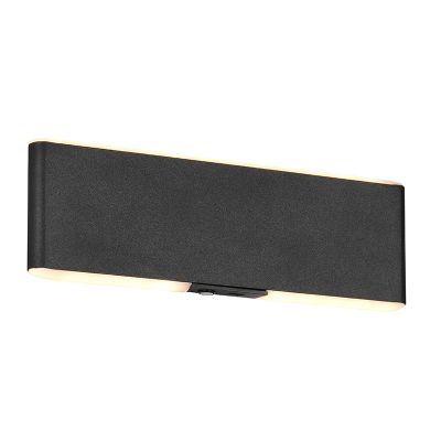 Zwarte up down wandlamp modern, Zwier, 2W, warm tot koud wit verstelbare LED, met schakelaar