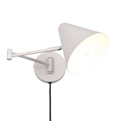 Grijze wandlamp modern, Jille, met schakelaar