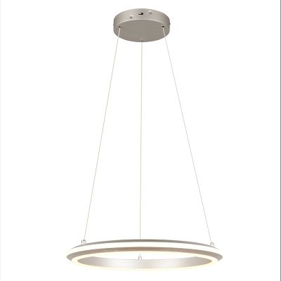 Nikkelen hanglamp modern, Jiry, 34W, white switch LED, 3-staps dimbaar