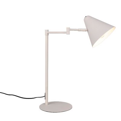 Grijze bureaulamp modern, Jille, met schakelaar