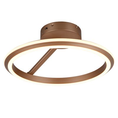 Bruine plafondlamp modern, Jiry, 34W, white switch LED, 3-staps dimbaar