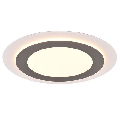 Nikkelen plafonnière modern, Frans, 42W, warm tot koud wit verstelbare LED, met afstandsbediening