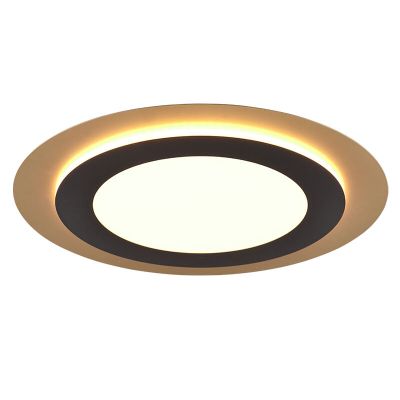 Zwarte plafonnière modern, Frans, 42W, warm tot koud wit verstelbare LED, met afstandsbediening