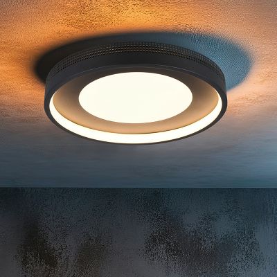 Zwarte plafonnière modern, Flory, 36W, 3000K LED