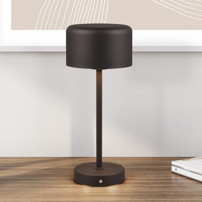 Zwarte tafellamp modern, Dustin, 1,5W, 3000K LED, met touchdimmer