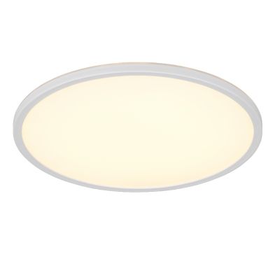 Witte plafonnière modern, Jeltje, 22W, warm tot koud wit verstelbare LED, met afstandsbediening