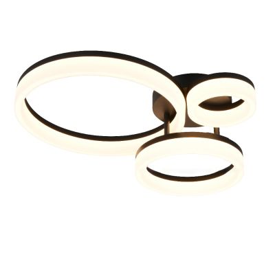 Zwarte plafondlamp design, Ufuk, 32W, 3000K LED