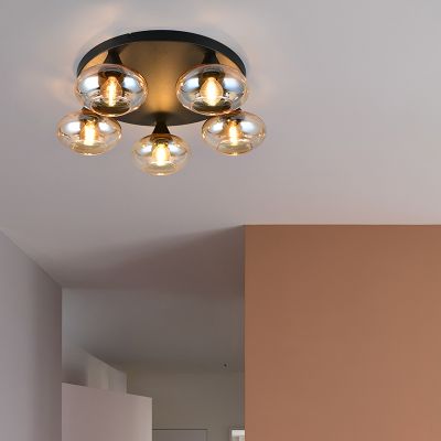 Amberkleurige plafondlamp design, Veere