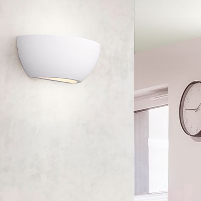 Witte up down wandlamp Viran, gips, modern