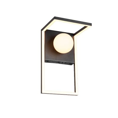 Zwarte wandlamp modern, Reyhan, 3-staps dimbaar