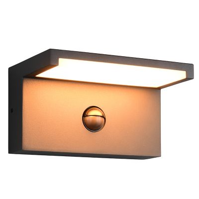 Antraciete buiten wandlamp met bewegingssensor modern, Patrique, IP54