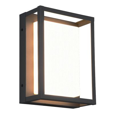 Antraciete buitenlamp Rolina, metaal, 10w, warm tot koud wit verstelbare LED