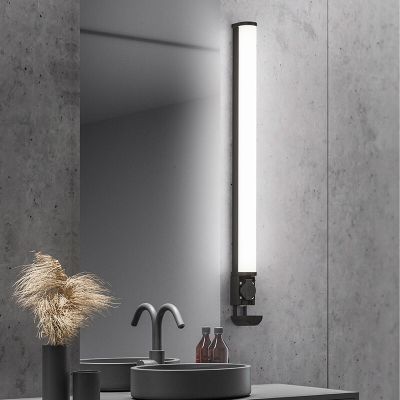 Moderne wandlamp Bernou, zwart, kunststof, geïntegreerde LED