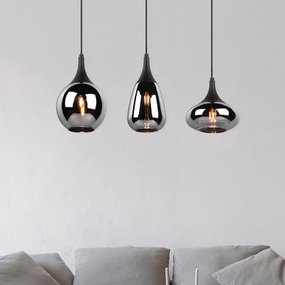 Zwarte hanglamp rookglas, Sybren