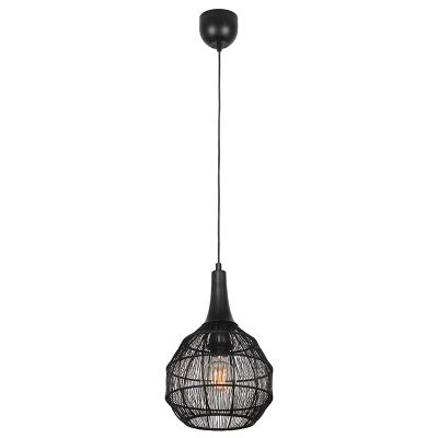Zwarte hanglamp landelijk, Rins