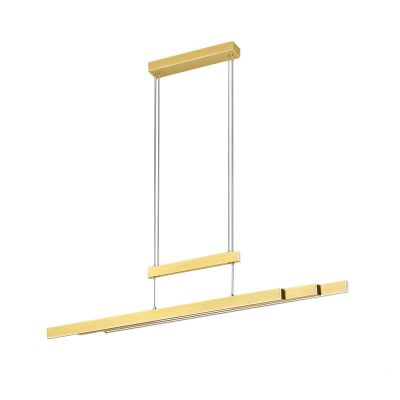 Messing hanglamp modern, Jessey, 42W, warm tot koud wit verstelbare LED, met touchdimmer