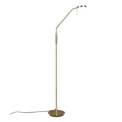 Messing booglamp modern, Bilge, 12W, in lichtkleur verstelbare LED, met schakelaar