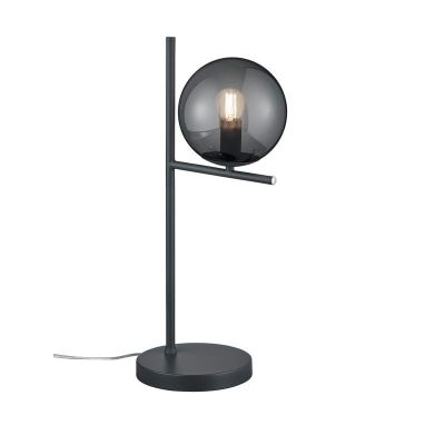 Antraciete tafellamp modern, Silkis, met schakelaar