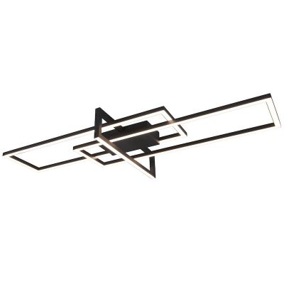 Moderne plafondlamp Hatun, zwart, incl. LED, warm wit