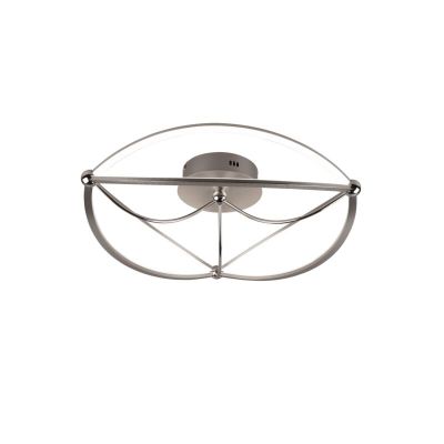 Moderne plafonniere Remy, nikkel, 42w geintegreerd LED