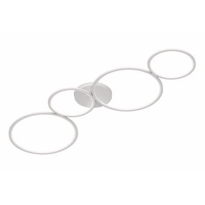 Witte plafonniere Robon, metaal, modern, 37 watt