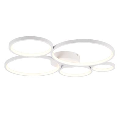 Moderne plafondlamp Robon, warm wit LED licht, wit