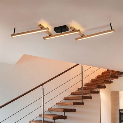 Bruine plafonnière modern, Kelley, 36W, warm tot koud wit verstelbare LED, met afstandsbediening