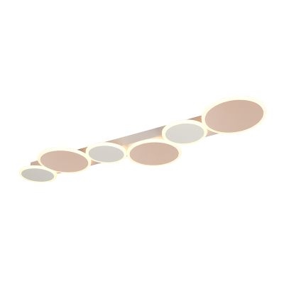 Witte plafonnière modern, Vasiliki, 3-staps dimbaar