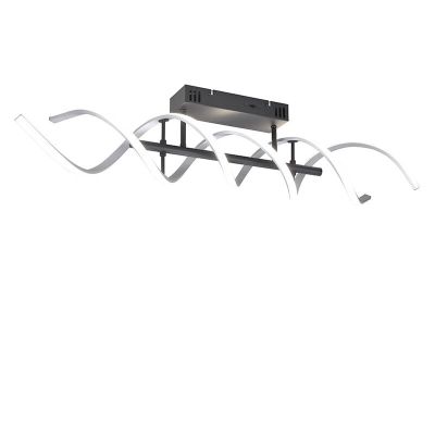 Chromen plafondlamp design, Sylvian, 41W, warm tot koud wit verstelbare LED, 3-staps dimbaar