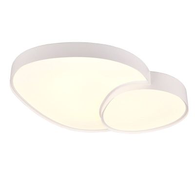 Witte plafondlamp metaal, Merwin, 51W, warm tot koud wit verstelbare LED, met afstandsbediening