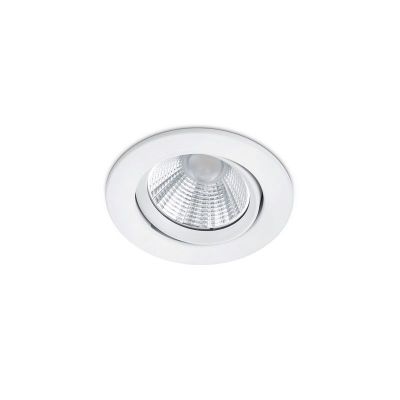 Witte badkamer inbouwspot Imani, metaal, IP23, 5 watt
